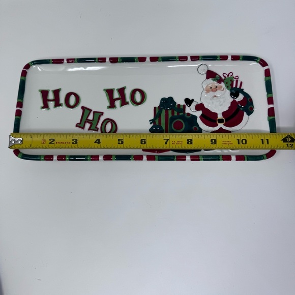 Holiday home by Fitz and Floyd long plate tray That’s a Wrap collection 2007 - Picture 3 of 7